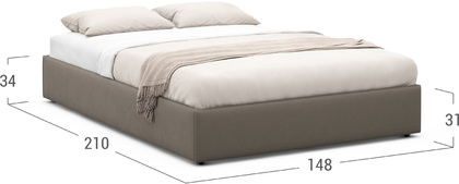 Кровать двуспальная 140х200 MOON FAMILY 1240